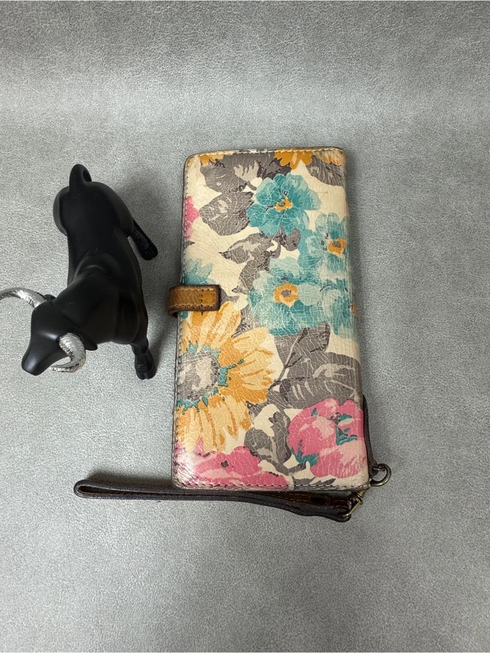 Patricia Nash Floral Wristlet Wallet - Pink, Teal & Brown